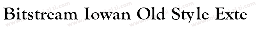 Bitstream Iowan Old Style Exten字体转换